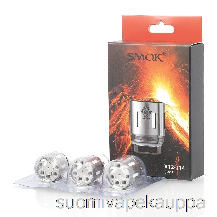 Vape Suomi Smok Tfv12 Vaihtokelat & Rba 0.12ohm V12-t14 Fourteen Kela (3 Kpl Pakkaus)